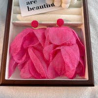 Boho Handmade Fabric Tassel Earrings for Women
