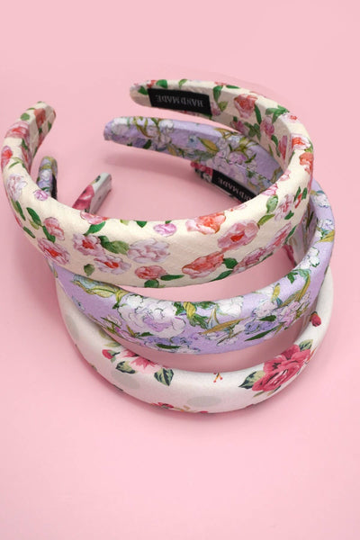 TRENDING FLORAL PUFFED HEADBAND HAIR BAND | 40HB175