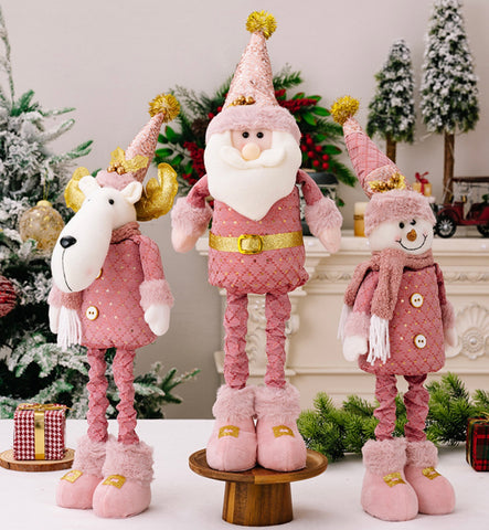 Telescopic Dolls Holiday Figurine Adjustable Size Standing Figurine