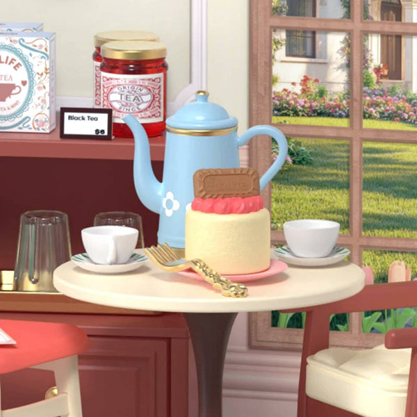 DIY Miniature House Kit: Honey Tea Lounge with Dust Cover