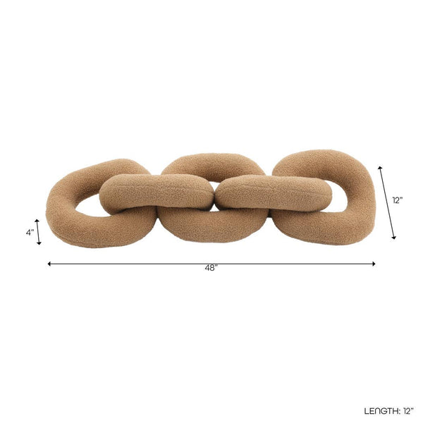 Brown Cotton Polyester Plush Links, 48in