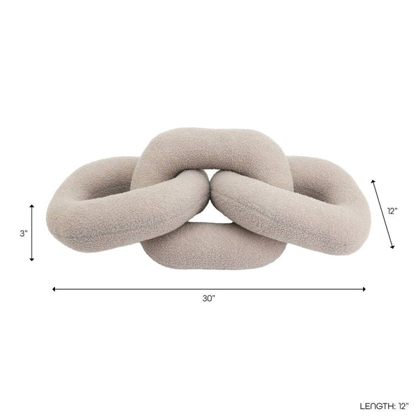 Ivory Cotton Polyester Plush Links, 30in