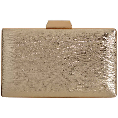 Women's Metallic Material Hard Case Evening Party Clutch