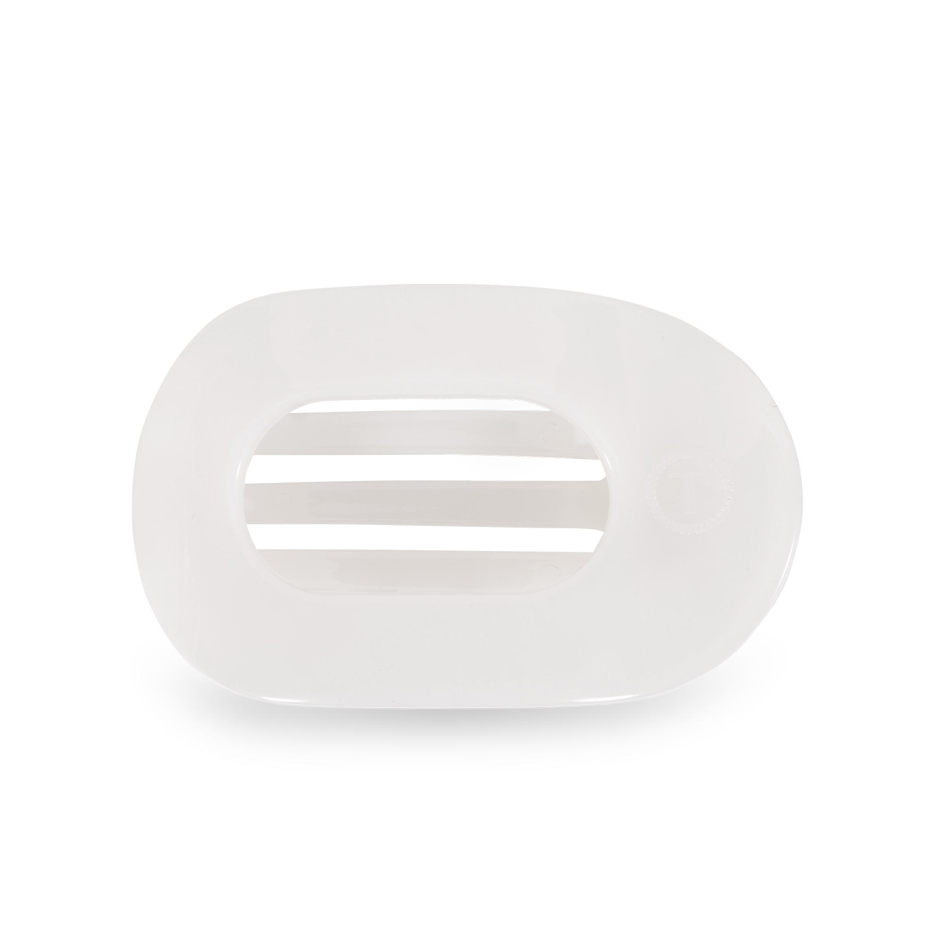Round Flat Hair Clip | Small | Coconut White