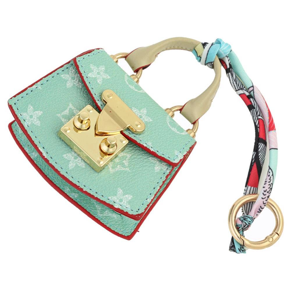 Monogram Mini Tote Bag Charm Keychain