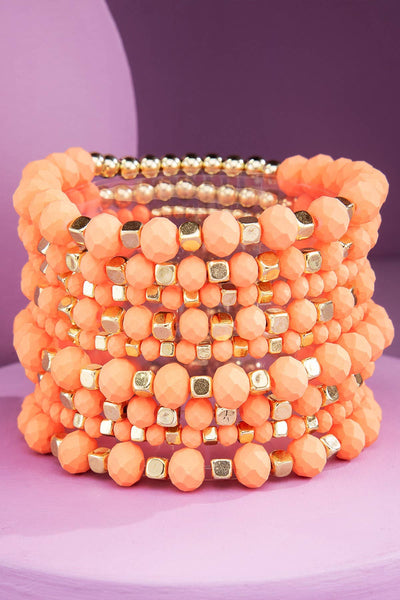 Colorful Stackable Beaded Stretch Bracelet