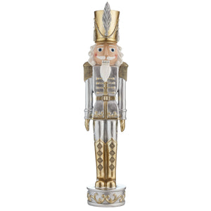 37 Inch Gold and Silver Christmas Nutcracker