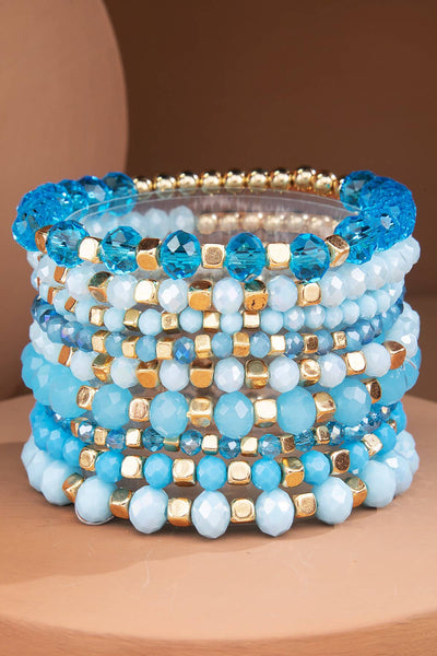 Colorful Stackable Beaded Stretch Bracelet
