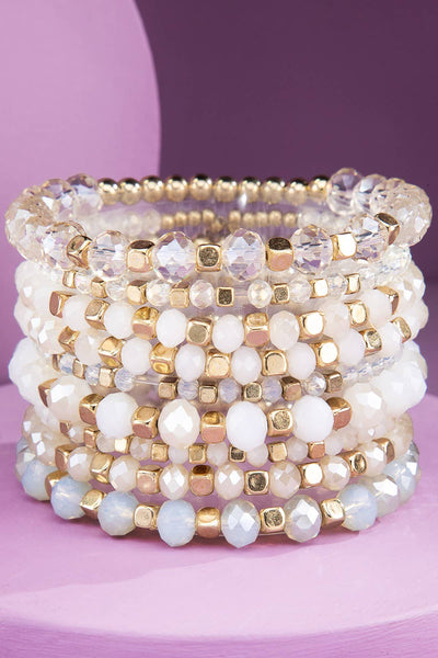 Colorful Stackable Beaded Stretch Bracelet