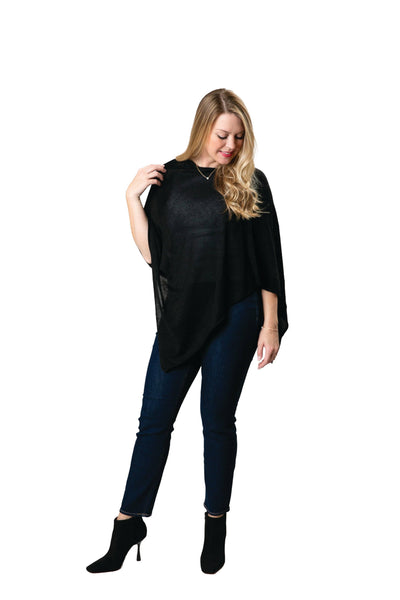 Elsa Metallic Light Weight Poncho - Chic Sparkle -