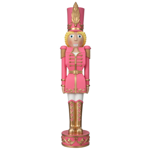 37 Inch Female Christmas Nutcracker Pink/Gold