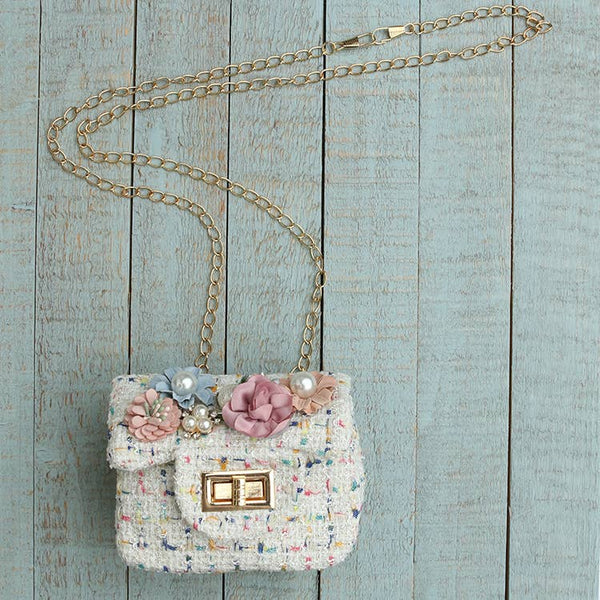 Tweed Flower Purse
