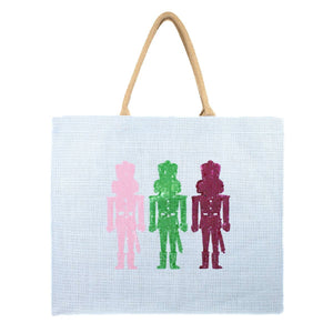 Candy Nutcracker Sequin Carryall Tote