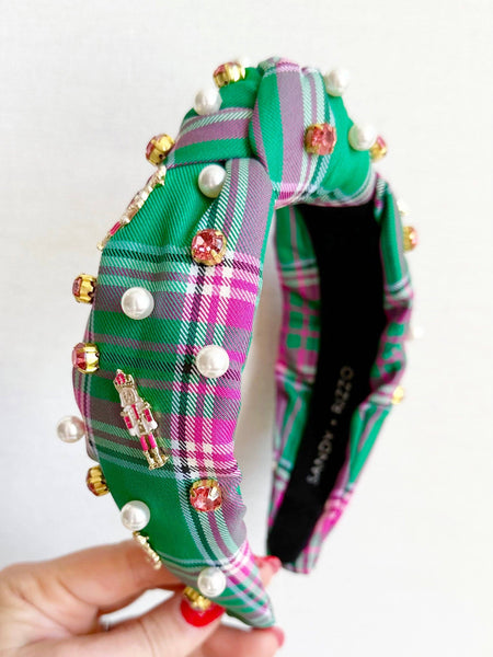 Green & Pink Nutcracker Headband