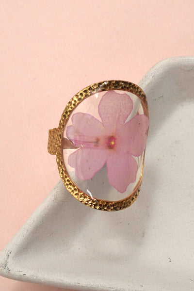 18K STAINLESS STEEL TARNISH FREE FLORAL RINGS | 40R104
