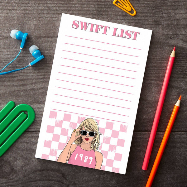 Notepad: Pop Star List Stationery