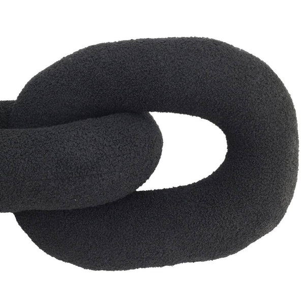 Black Cotton Polyester Plush Links, 48in