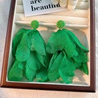 Boho Handmade Fabric Tassel Earrings for Women