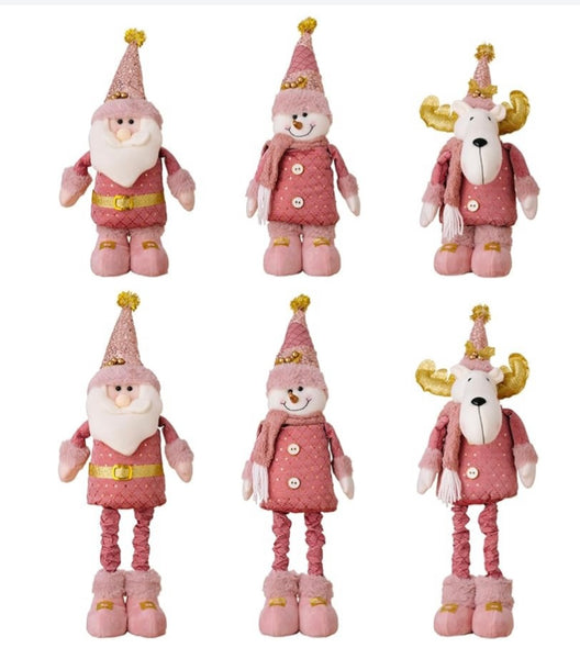 Telescopic Dolls Holiday Figurine Adjustable Size Standing Figurine