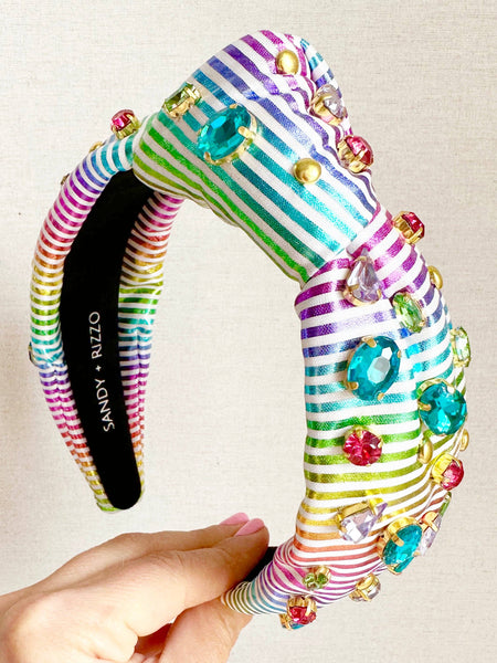 Rainbow Bejeweled Embellished Headband