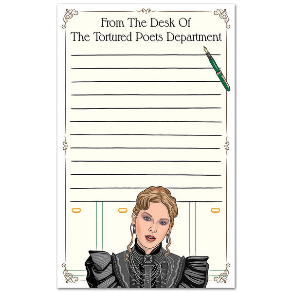 Notepad: Tortured Poets Department Pop Star Stationery