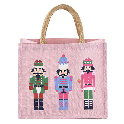 Nutcracker March Gift Tote   Light Pink/Multi   12x10x8