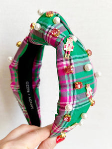 Green & Pink Nutcracker Headband