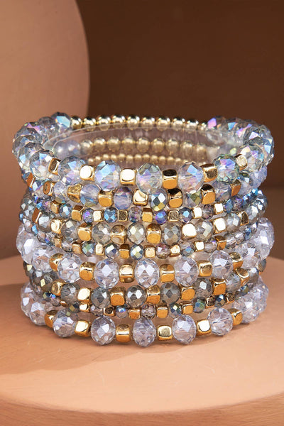 Colorful Stackable Beaded Stretch Bracelet