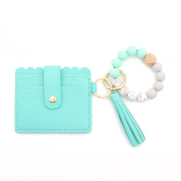 Beaded Bracelet Card Holder with Tassel Set - 12pc