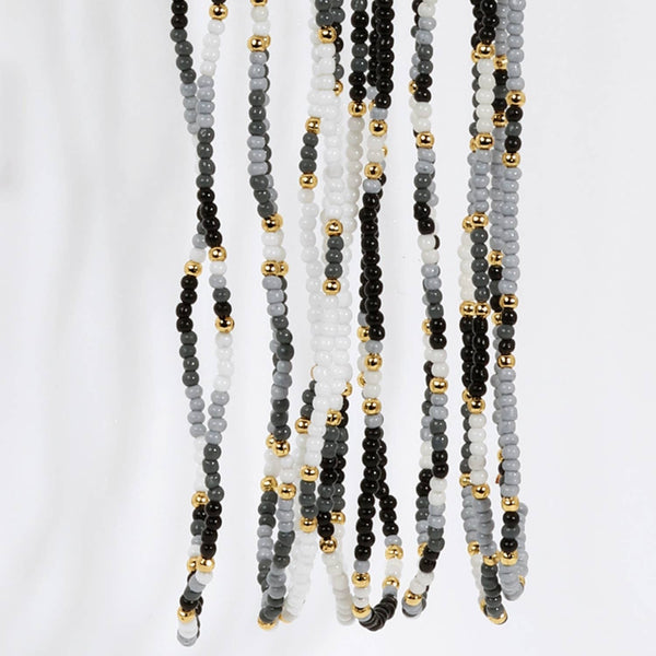 Set/8 Assorted 2Mm Seed Bead Necklaces