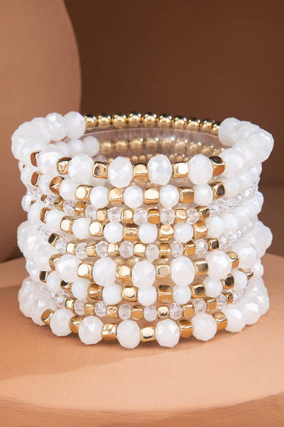 Colorful Stackable Beaded Stretch Bracelet