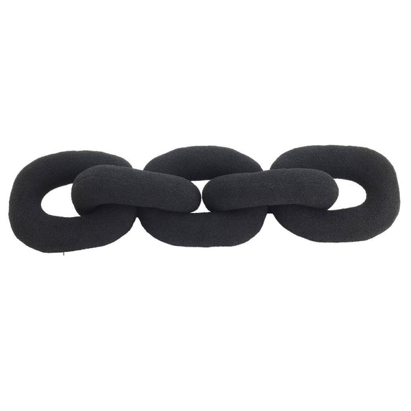 Black Cotton Polyester Plush Links, 48in