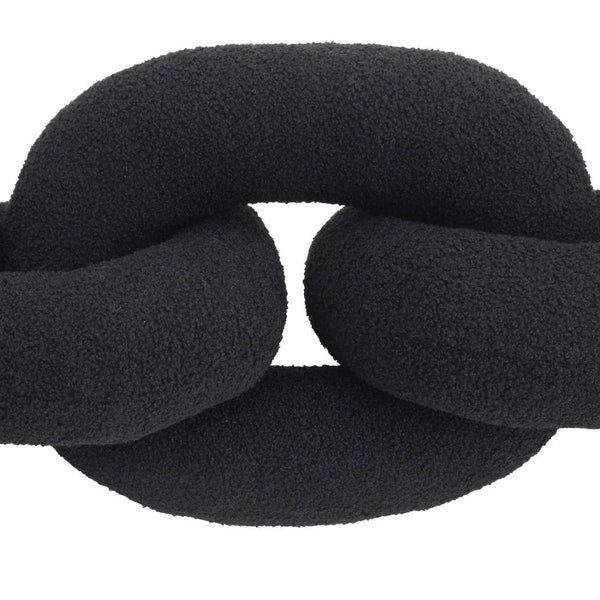 Black Cotton Polyester Plush Links, 48in