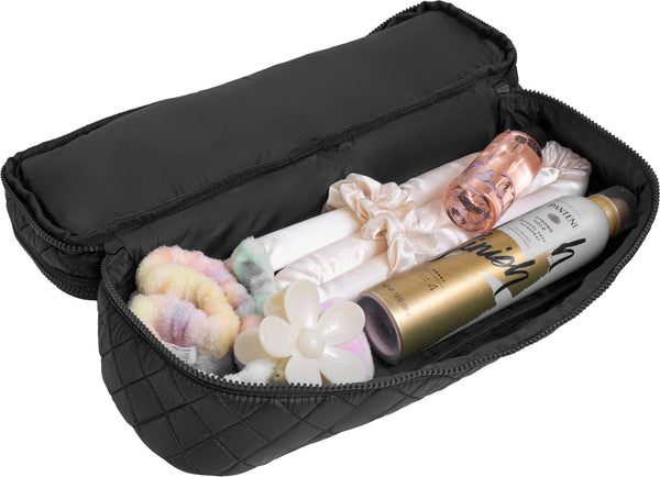 Joan & David Diamond Quilted Hair Tool Zippered Travel Case