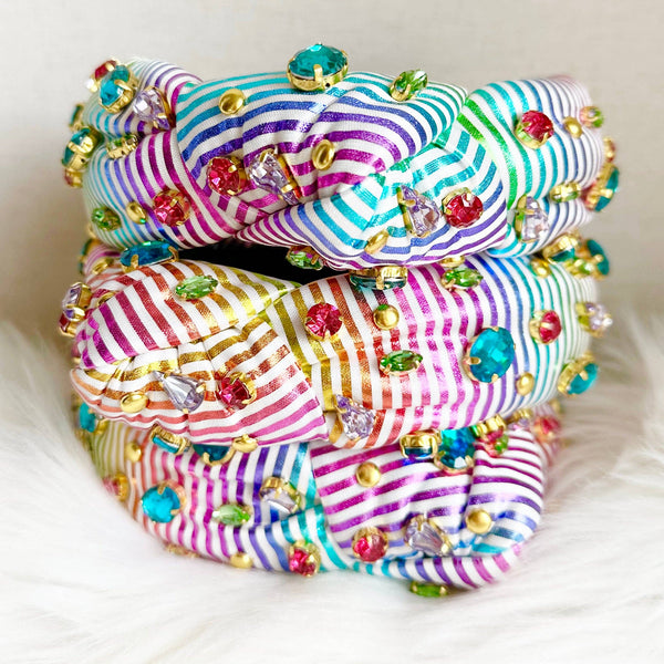Rainbow Bejeweled Embellished Headband
