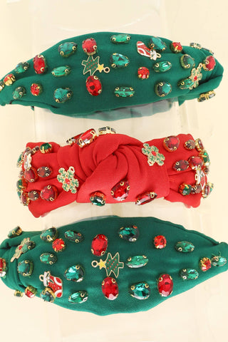 Christmas Themed Jeweled Embellished Headband