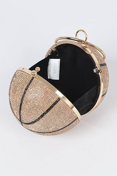 Rhinestone Basketball Clutch