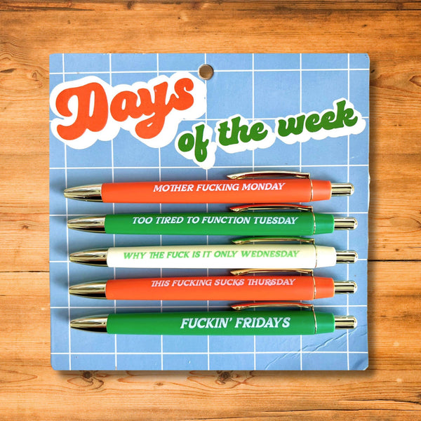 Days Of The Week Pen Set