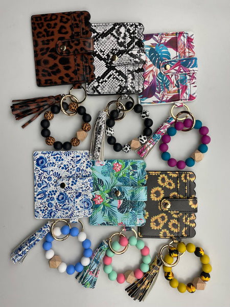 Beaded Bracelet Card Holder - Patterned Set - 12 PCS