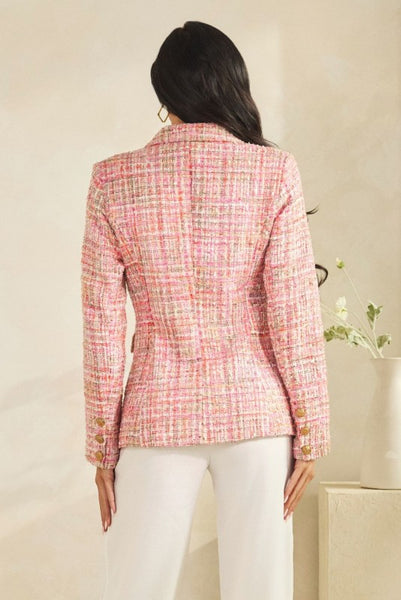 Long Sleeve Tweed Blazer