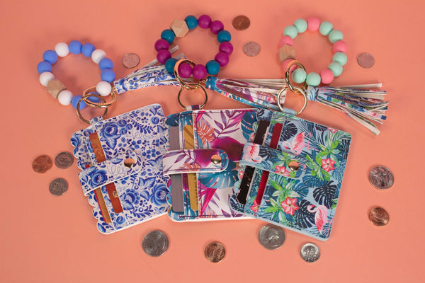Beaded Bracelet Card Holder - Patterned Set - 12 PCS