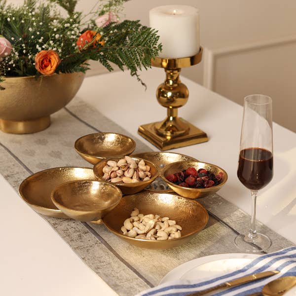 Gold Cluster 7 Bowls Tray  SKU - 71751