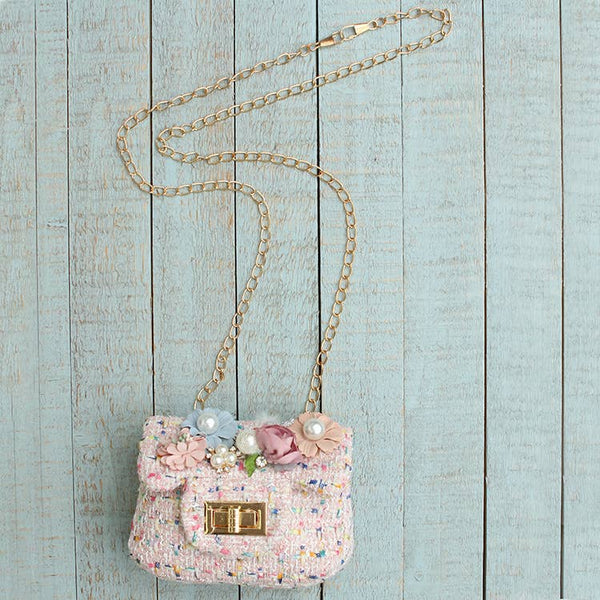 Tweed Flower Purse
