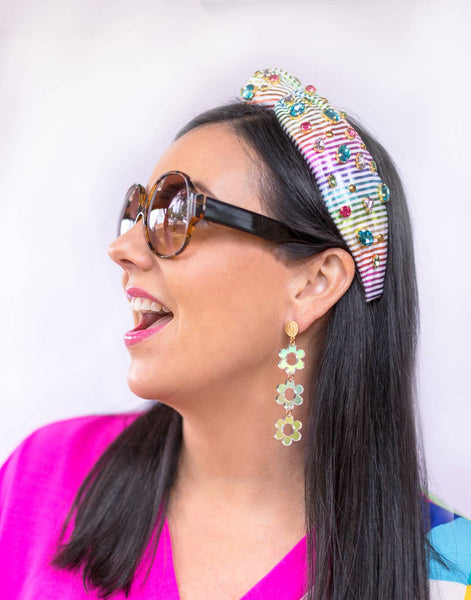 Rainbow Bejeweled Embellished Headband