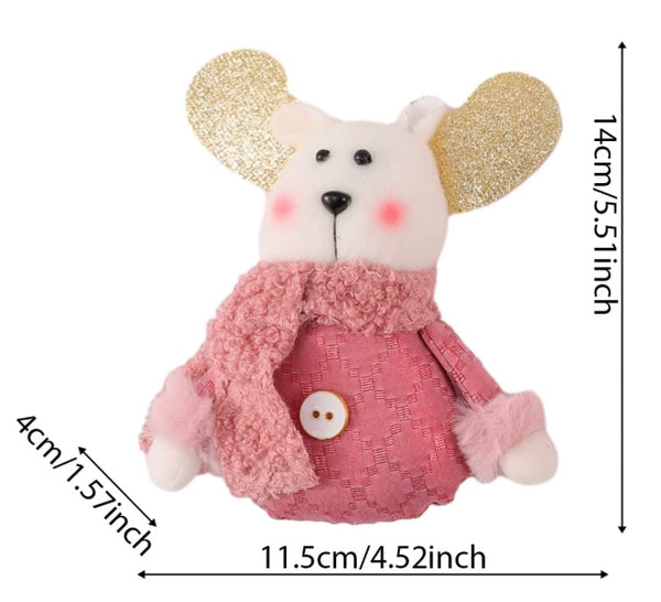 Mini Plush Ornament For Holiday | Christmas Tree Decor