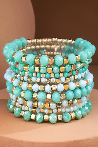 Colorful Stackable Beaded Stretch Bracelet