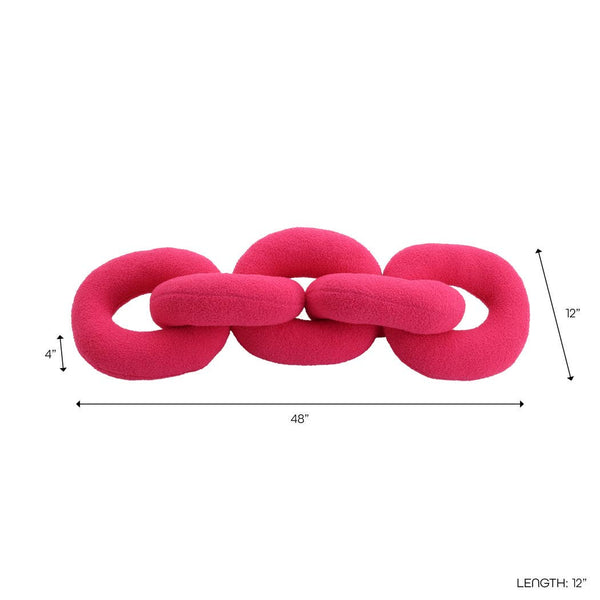 Pink Cotton Polyresin Plush Links, 48in.