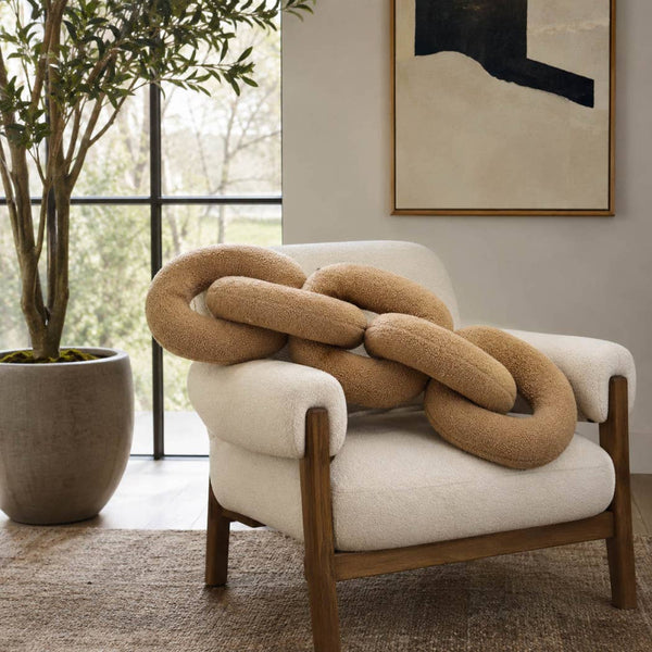 Brown Cotton Polyester Plush Links, 48in