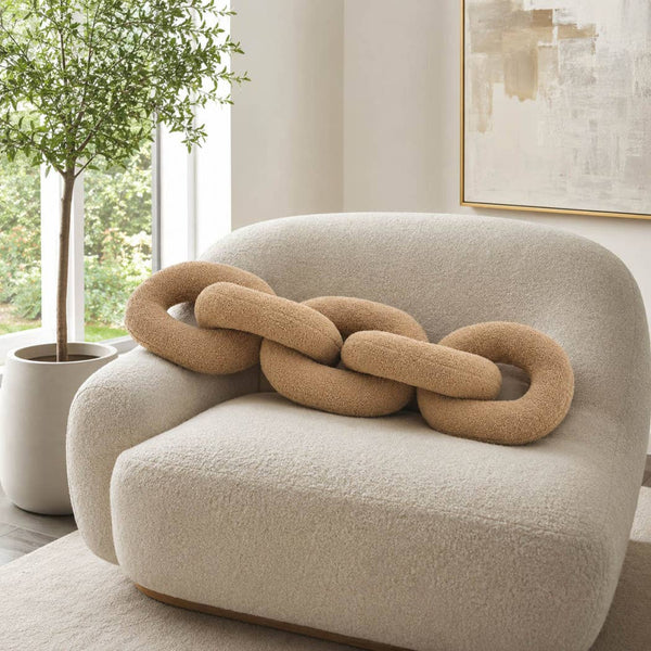 Brown Cotton Polyester Plush Links, 48in
