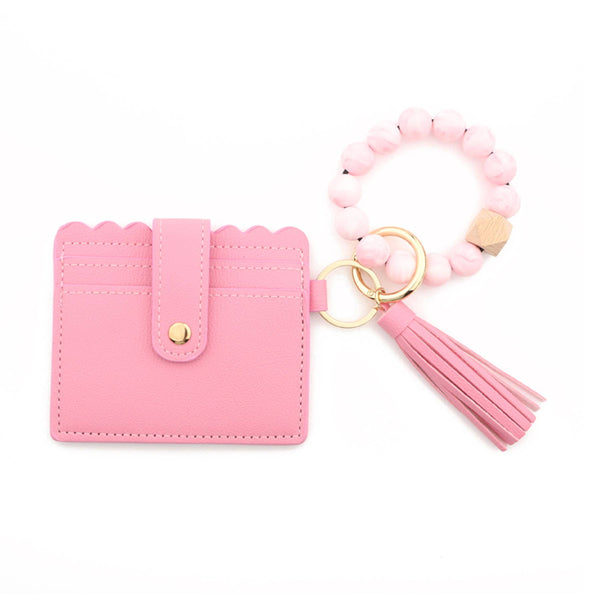 Beaded Bracelet Card Holder with Tassel Set - 12pc